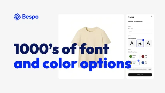 Bespo Product Personalizer screenshot