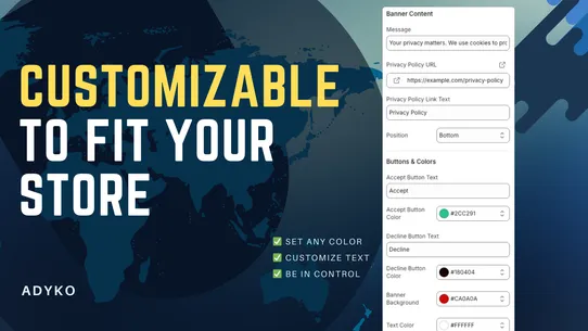 ADYKO: GDPR Cookies Consent screenshot