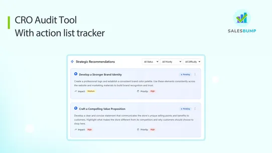 SalesBump ‑ Marketing Analysis screenshot
