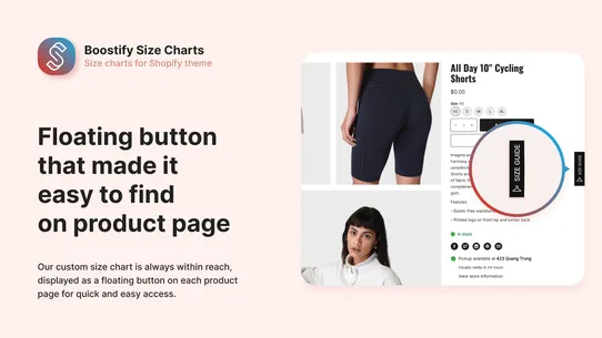 Boostify Size Charts screenshot