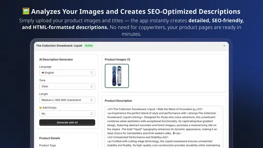 ChatGPT‑5 Product Description screenshot