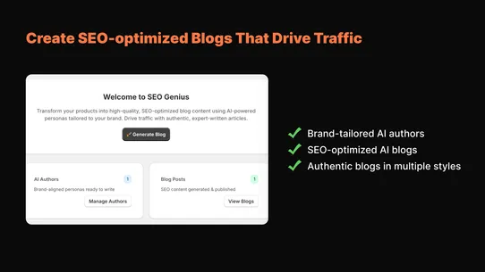 SEO Genius: AI Blog Writer screenshot