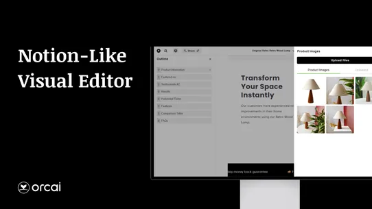 Orcai AI Landing Page Builder screenshot