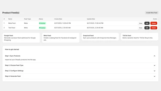 FeedSync | Custom XML Feeds screenshot