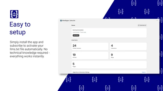 Ahoi Apps Llms.txt generator screenshot