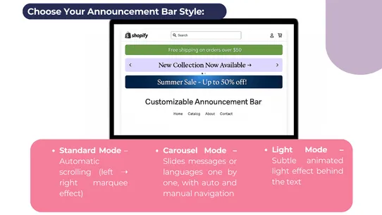 Triple‑announcement‑bar screenshot