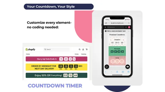 Triple‑announcement‑bar screenshot