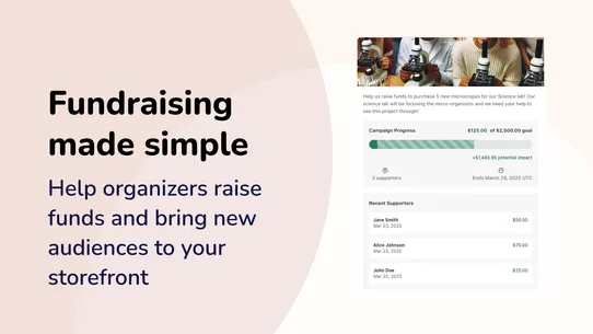 Raisewave: Simple Fundraiser screenshot