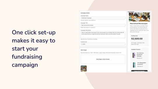 Raisewave: Simple Fundraiser screenshot