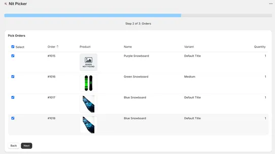 Nit Picker ‑ Order Pick Lists screenshot