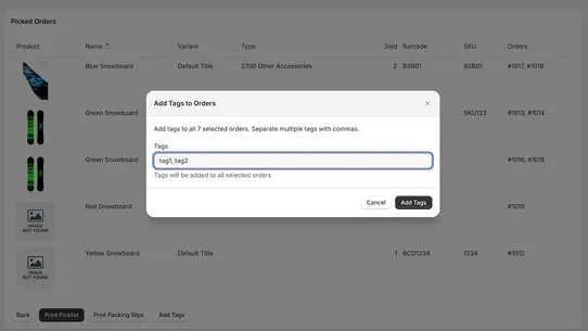Nit Picker ‑ Pick &amp; Pack Lists screenshot