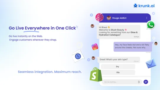 Krunk ‑ AI Chatbot For Sales screenshot