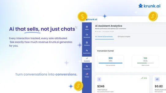 Krunk ‑ AI Chatbot For Sales screenshot