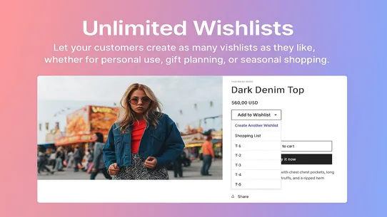 Zehntech Wishlist App screenshot