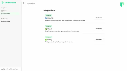 PodVector: POD Profit Tracker screenshot