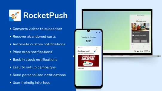 RocketPush: WhatsApp, Web Push screenshot