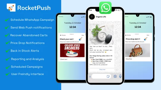 RocketPush: WhatsApp, Web Push screenshot