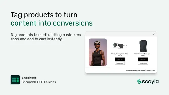 Shopifeed Shoppable Galleries screenshot