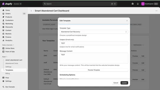Smart Abandoned Cart screenshot