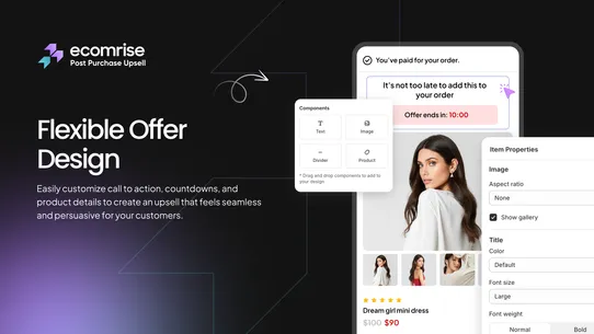 EcomRise Post Purchase Upsell screenshot