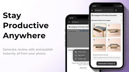 Listagrow AI Product Generator screenshot