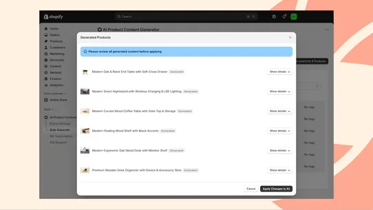 EcommAI Product Generator screenshot