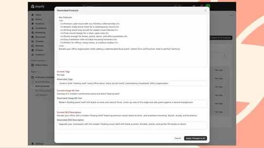 EcommAI Product Generator screenshot