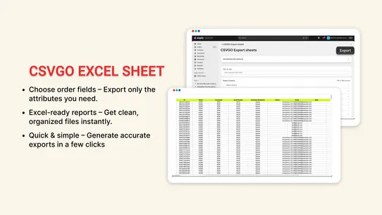CSVGO Export Sheets screenshot