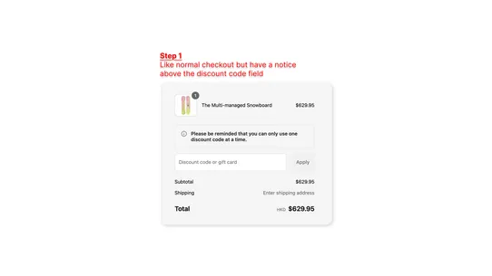 Restrict Multi Discount Codes screenshot