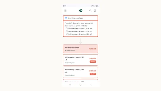Subscriptions Styles screenshot