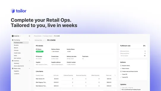 Tailor screenshot