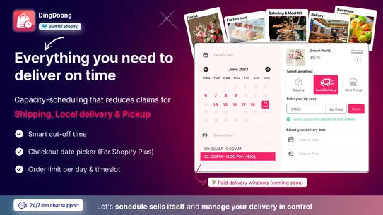 D: Local Delivery Date Picker screenshot