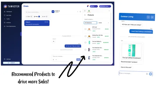 Tawkster Live Chat screenshot