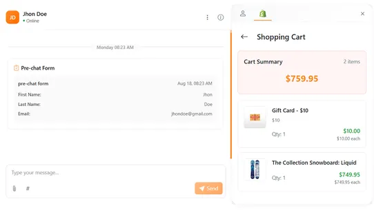 Tawkster Live Chat screenshot