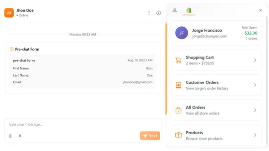 Tawkster Live Chat screenshot