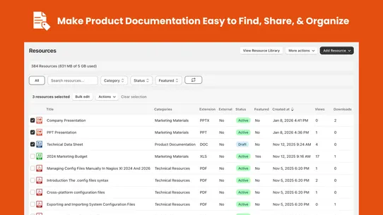 ResourceHub Document Library screenshot