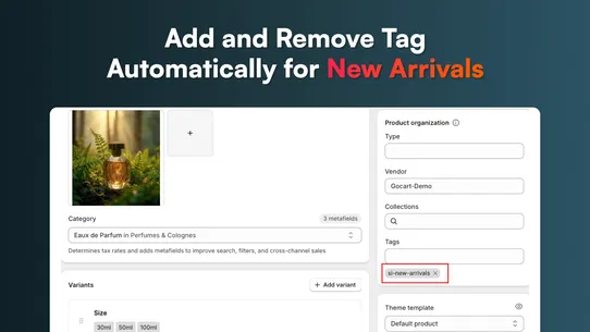 SI Auto Tag to New Arrivals screenshot