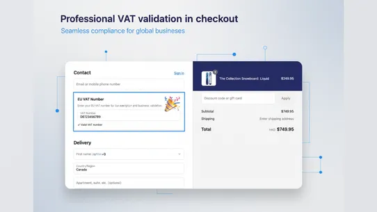SD ‑ Add VAT to checkout screenshot