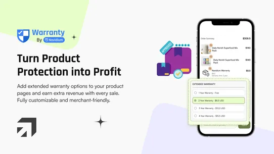 Navidium Product Warranty screenshot