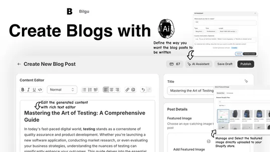 Bilgu: AI Blog Generator screenshot