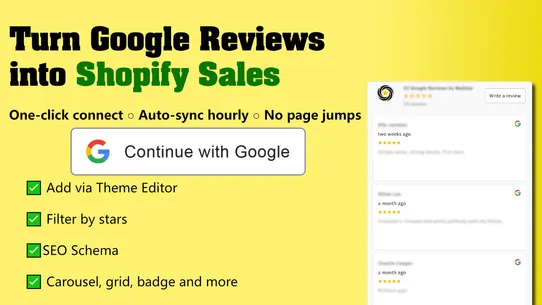 EZ Google Reviews by WebSqr screenshot