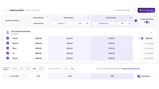 TestDrive ‑ Pricing Optimizer screenshot