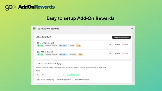 go&gt; Addon Rewards screenshot