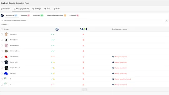 SLVD.ai: Google Shopping Feed screenshot