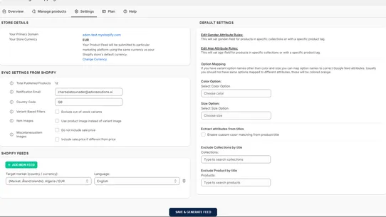 SLVD.ai: Google Shopping Feed screenshot