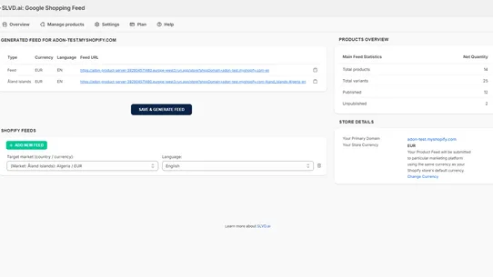 SLVD.ai: Google Shopping Feed screenshot