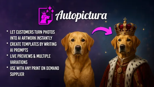 Autopictura AI designs for POD screenshot