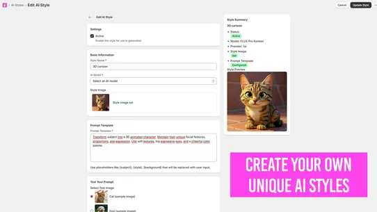Autopictura AI designs for POD screenshot