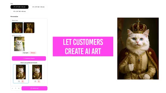 Autopictura AI designs for POD screenshot
