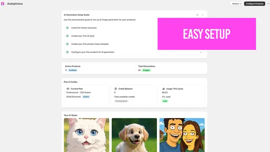 Autopictura AI designs for POD screenshot